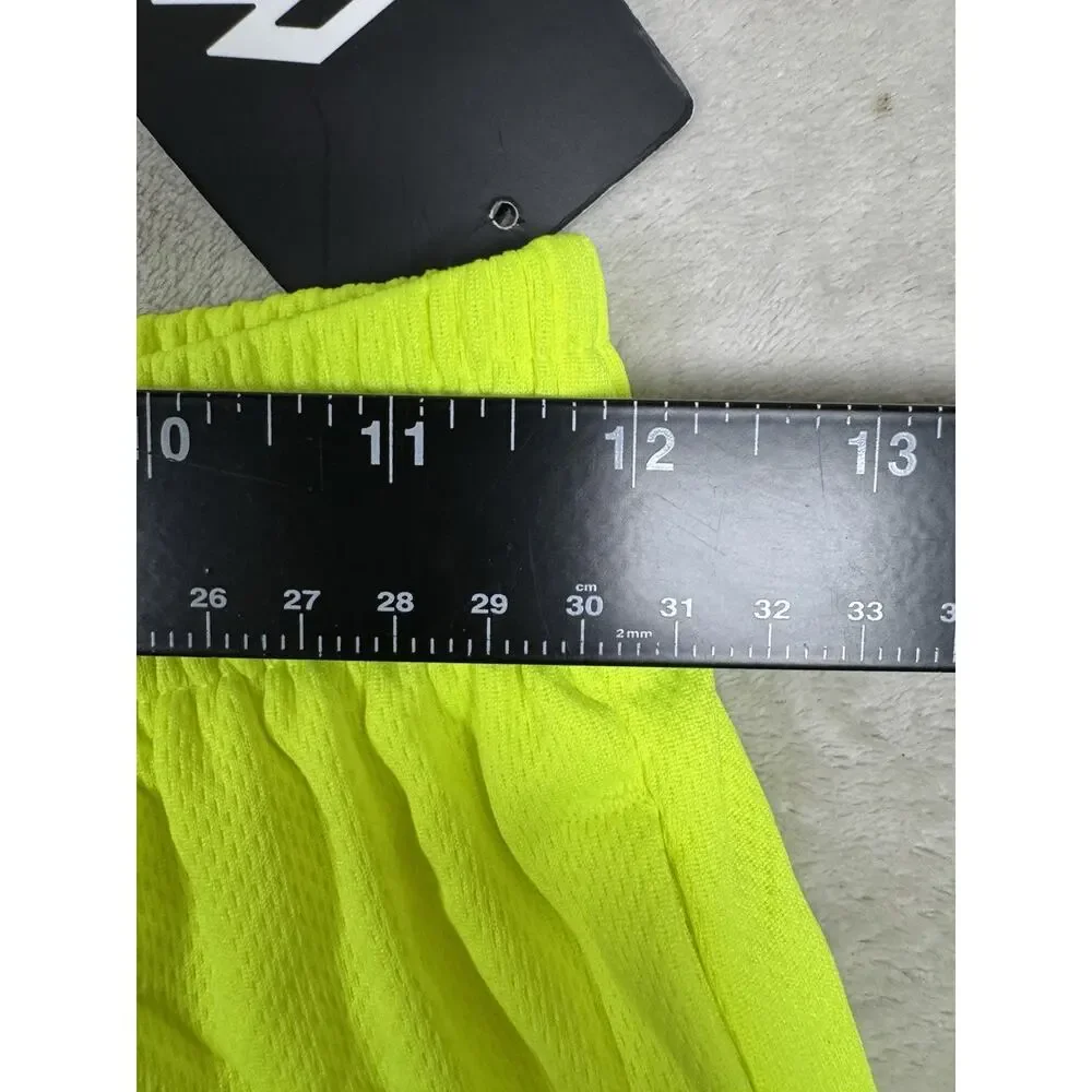 Nike 3BRAND Russell Wilson Boys L Dri-FIT Mesh Shorts Volt Neon Large NWT